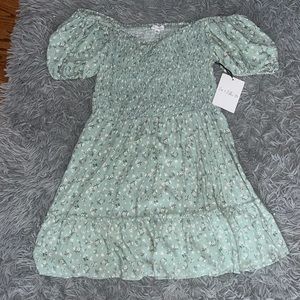 Liv & Lottie green sinch dress